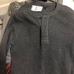 J. Crew waffle pull over (grey)